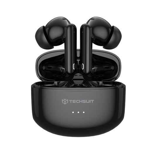 Handsfree Bluetooth Techsuit CW1 Audira Pro, TWS, ANC, Schwarz