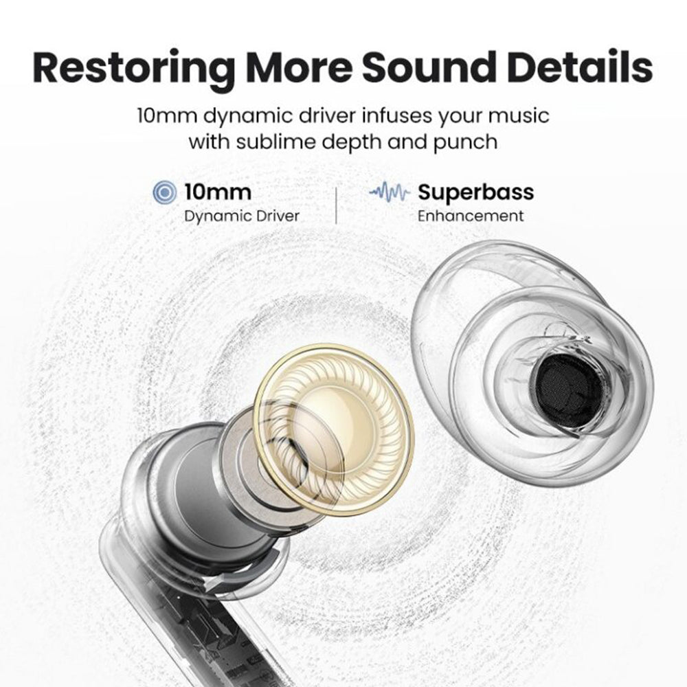 Handsfree Bluetooth UGREEN HiTune T3 Pro WS206, TWS, ANC, MultiPoint, Weiß