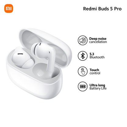 Freisprecheinrichtung Bluetooth Xiaomi Redmi Buds 5 Pro, TWS, ANC, Weiß BHR7662GL