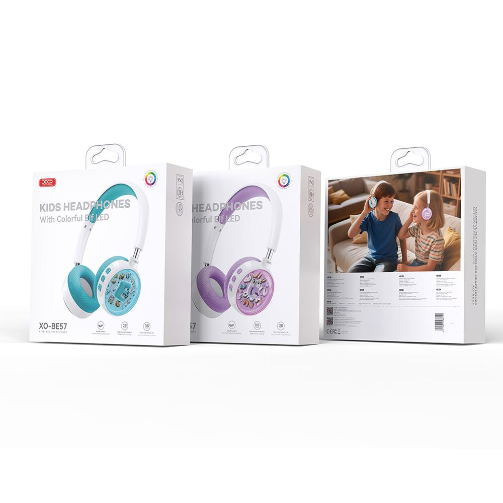 Handsfree Bluetooth XO Design BE57 Cartoon Kids, A2DP, Lila
