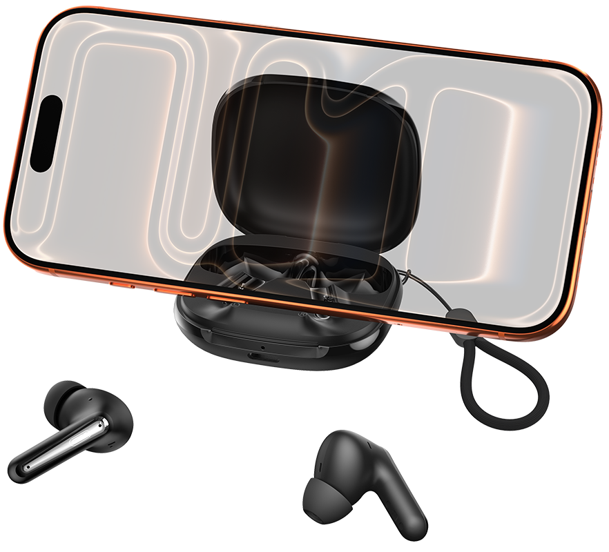 Bluetooth-Freisprecheinrichtung XO Design G53, TWS, ANC, Schwarz