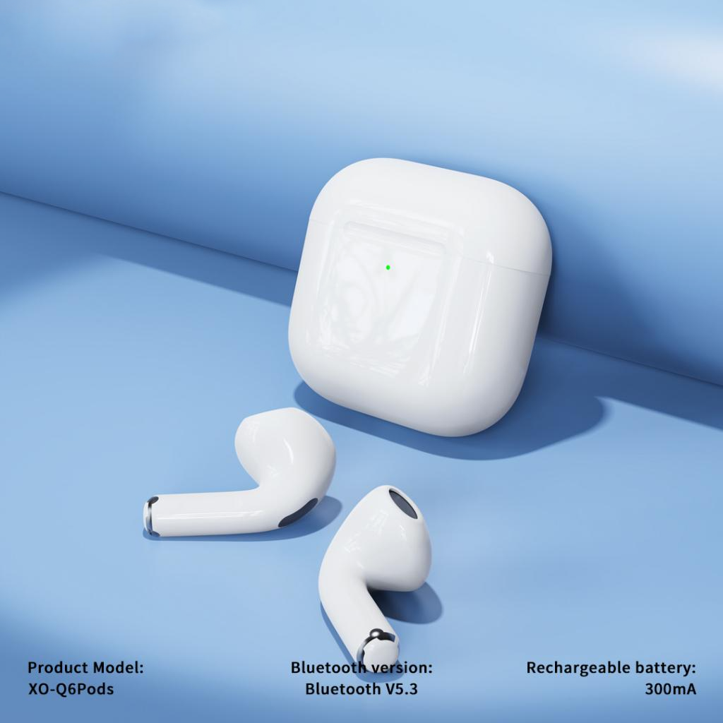 Handsfree Bluetooth XO Design Q6 Pods, TWS, Weiß
