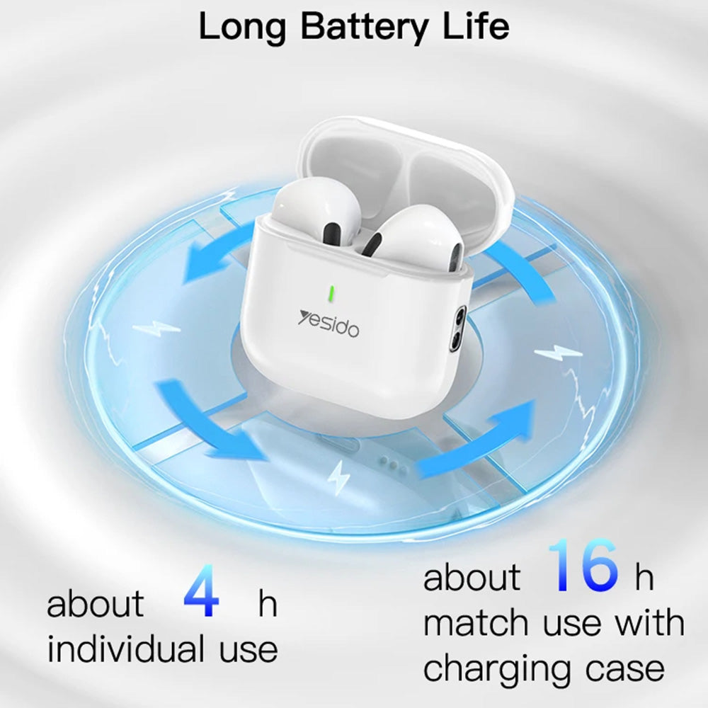 Handsfree Bluetooth Yesido TWS17, TWS, Weiß