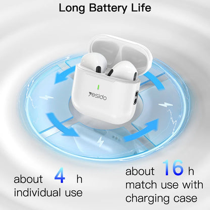 Handsfree Bluetooth Yesido TWS17, TWS, Weiß