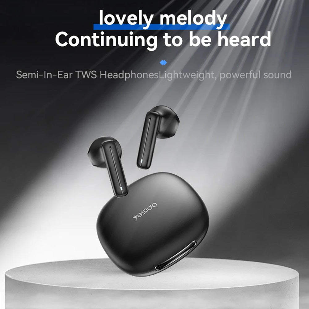 Handsfree Bluetooth Yesido TWS25, TWS, Schwarz