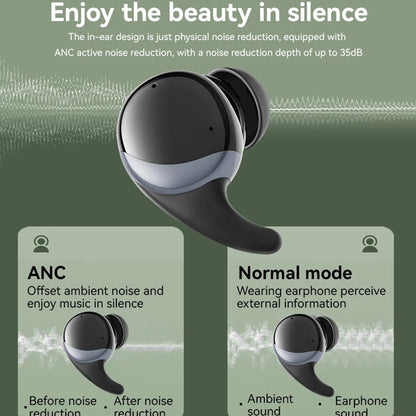 Handsfree Bluetooth Yesido TWS30, TWS, ANC, Schwarz