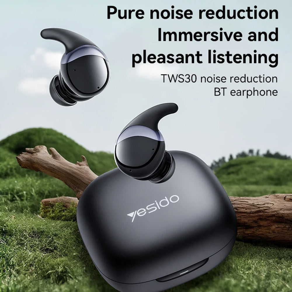 Handsfree Bluetooth Yesido TWS30, TWS, ANC, Schwarz