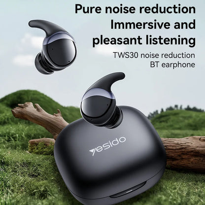Handsfree Bluetooth Yesido TWS30, TWS, ANC, Schwarz