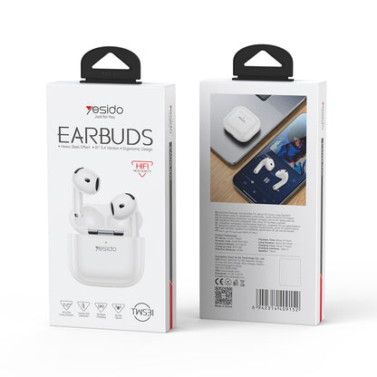 Handsfree Bluetooth Yesido TWS31, TWS, Weiß