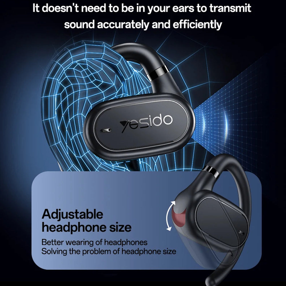 Handsfree Bluetooth Yesido YSP25, TWS, Schwarz