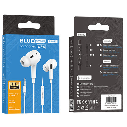 Freisprecheinrichtung 3,5 mm BLUE Power BBM30 Pro, Weiß