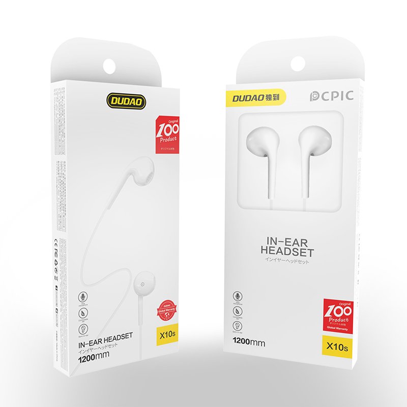 Handsfree 3.5mm Dudao X10S, Weiß