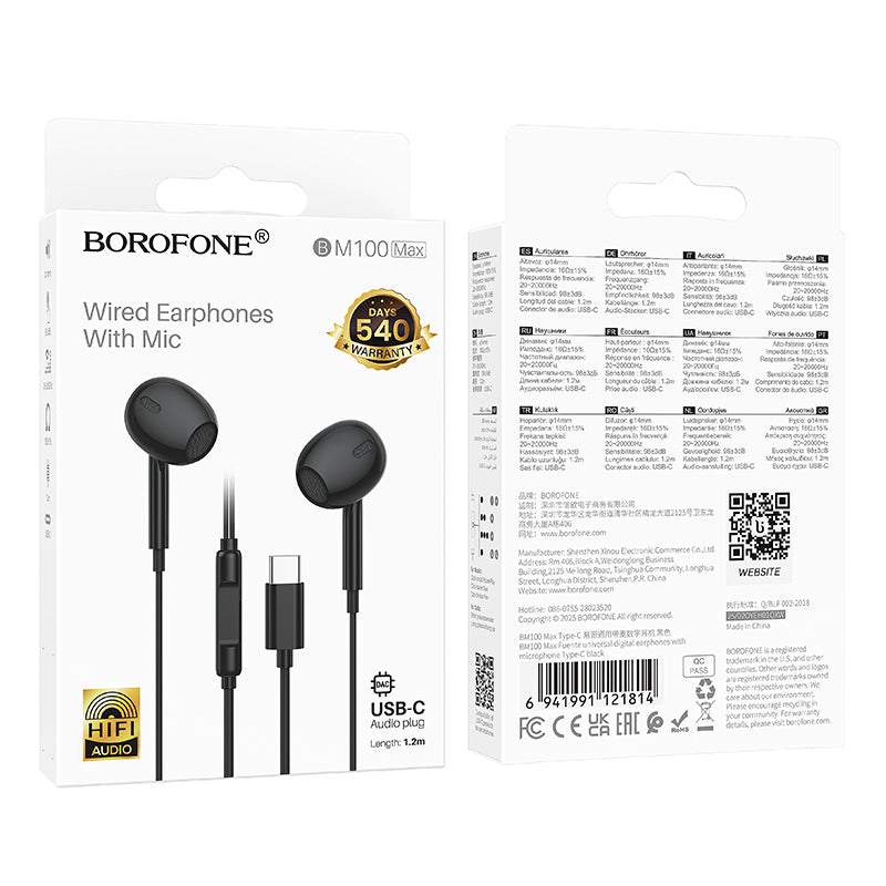 USB-C Freisprecheinrichtung Borofone BM100 Max Fuente, Schwarz