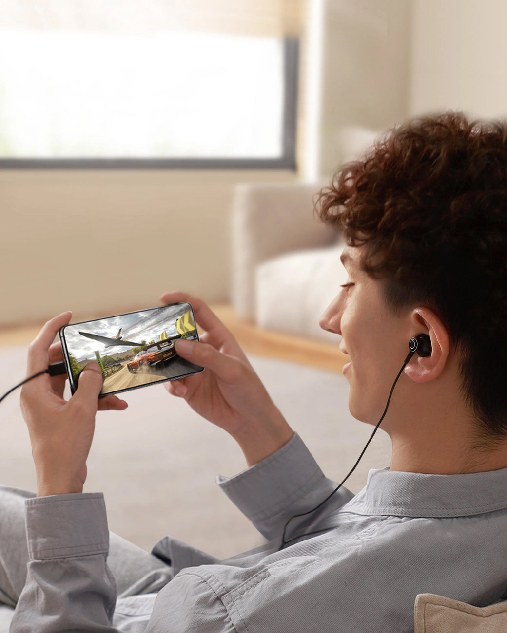 Handsfree USB-C Joyroom JR-EC07, Schwarz