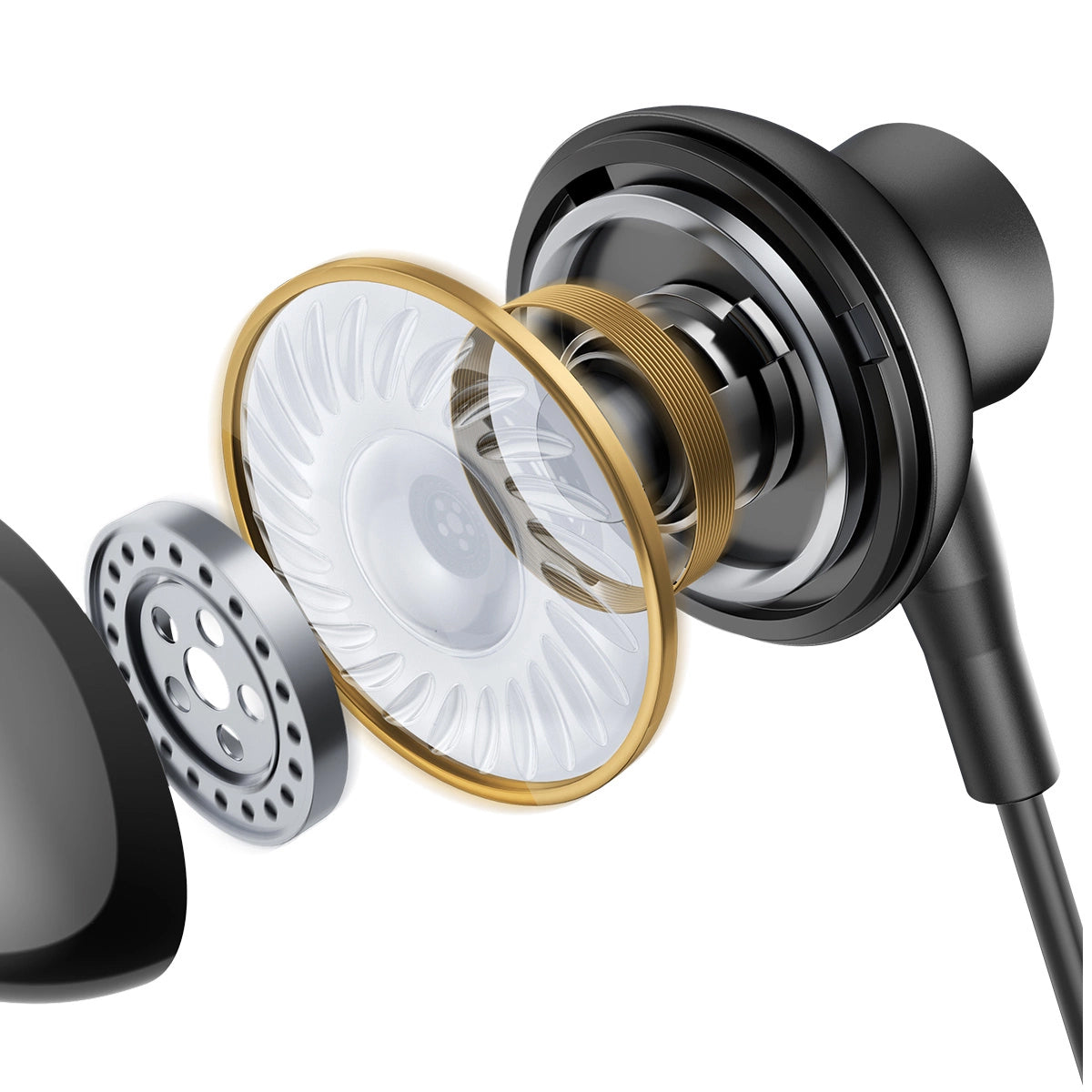 Handsfree USB-C Joyroom JR-EC07, Schwarz