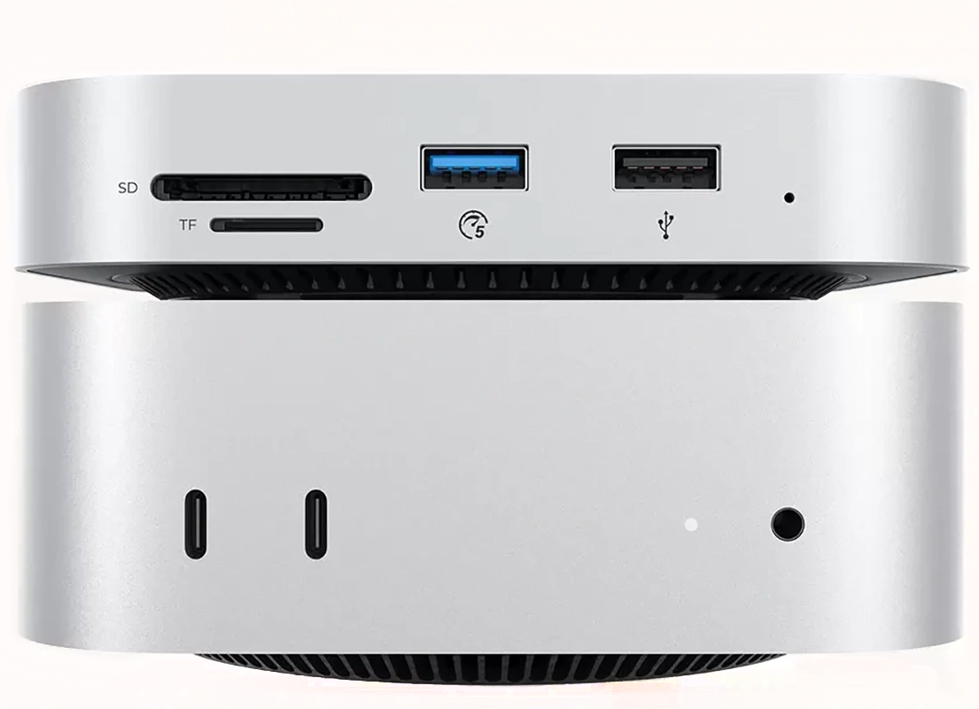 Multifunktionaler Hub Orico MiniLink M48PR für Apple Mac Mini M4, 9in1, Silber