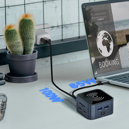 Multifunctional Hub WZK WHBC09Y8S, 12in1, Gray