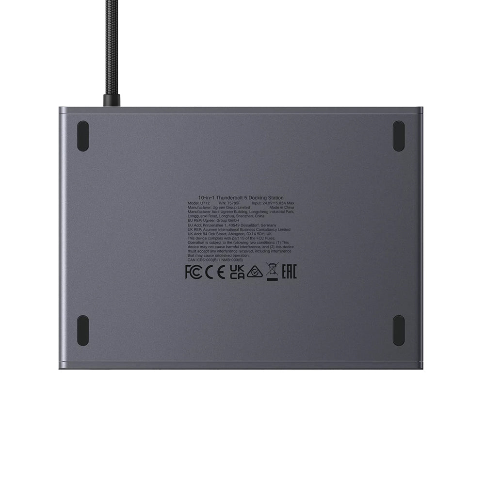 Hub Thunderbolt UGREEN U712, 10in1, Grau