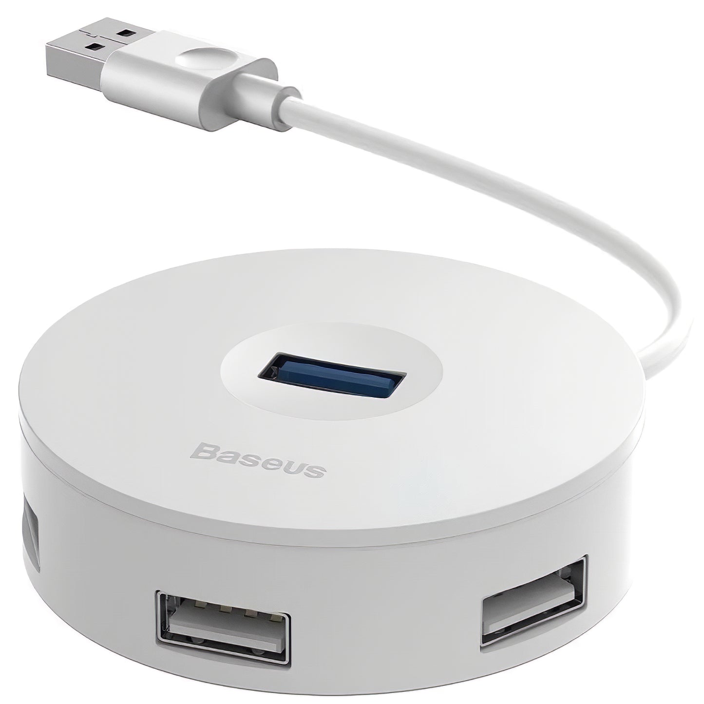 Baseus Runder USB-Hub, 3 x USB-A – 1 x USB-A 3.0, 0,1 m, Weiß CAHUB-F02