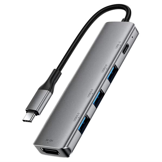 USB-C Hub Acefast J16, 5in1, Grau