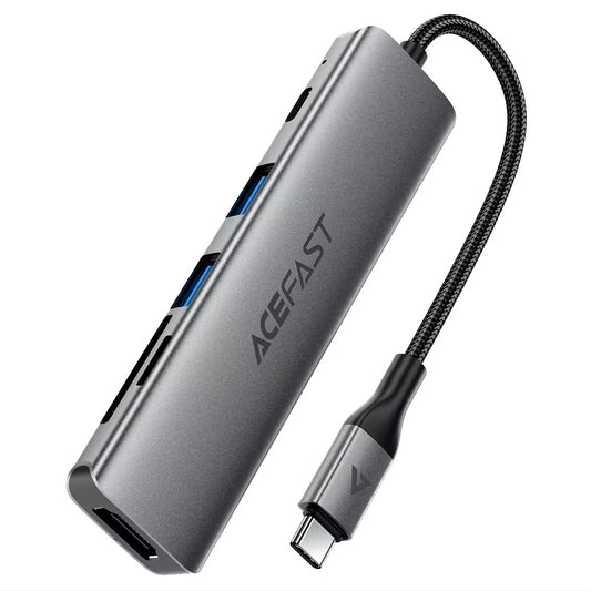 USB-C Hub Acefast J18, 6in1, Grau