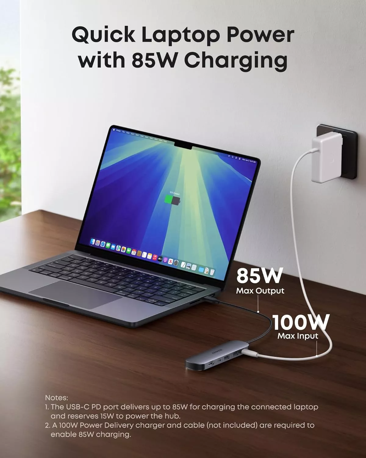 Hub USB-C Anker, 2 x USB-A 3.0 - 2 x USB-C - 1 x HDMI - 1 x SD - 1 x microSD, Grau A83D2HA1