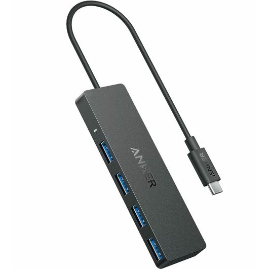 Anker USB-C-Hub, 4 x USB-A 3.0, Schwarz A8309G11