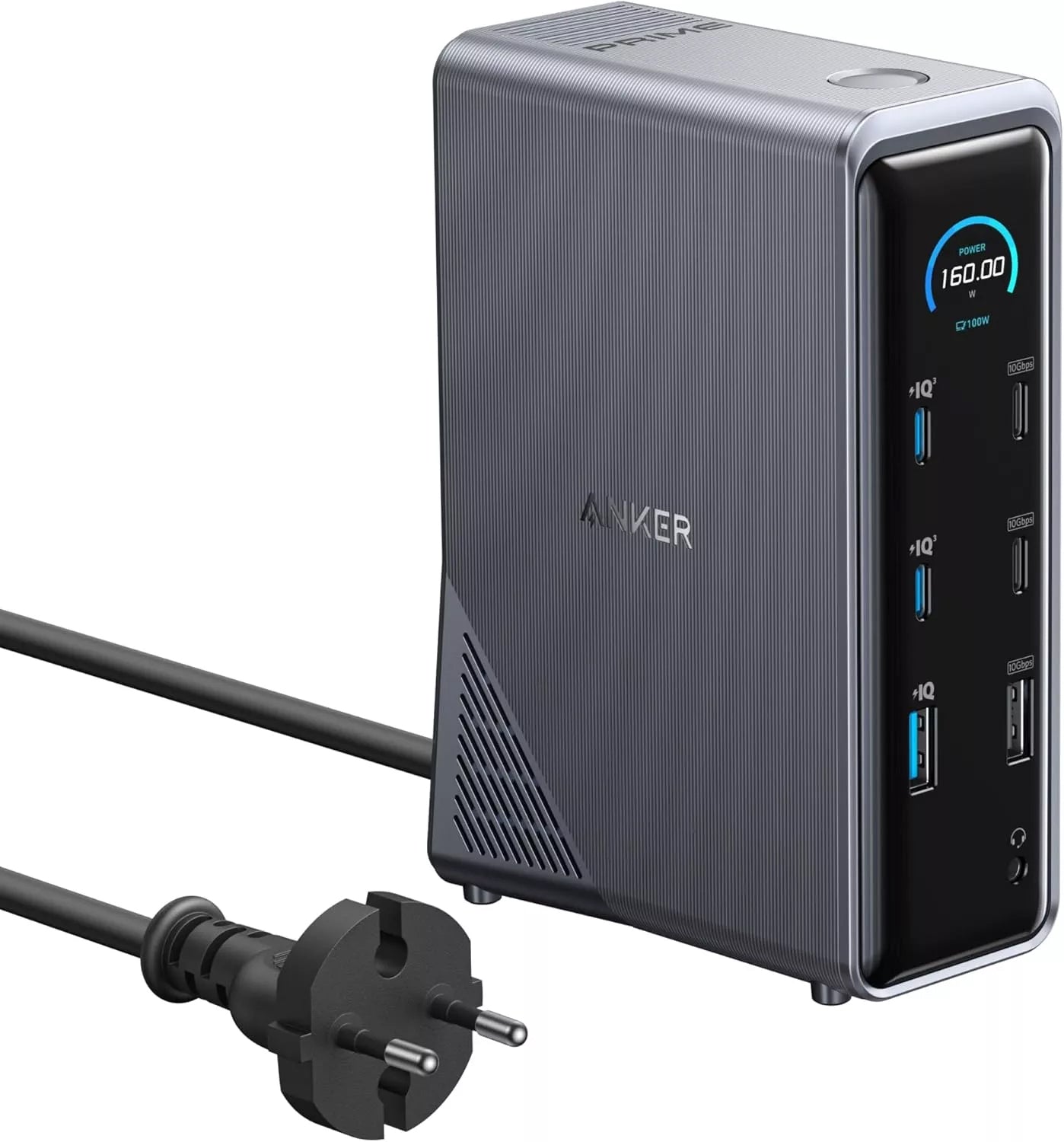 Multifunktions-Hub Anker Prime 737, 2 x USB-A 3.0 - 3 x USB-A - 5 x USB-C - 2 x HDMI - 1 x Klinkenstecker 3,5 mm - 1 x RJ45, Schwarz A83B63A1