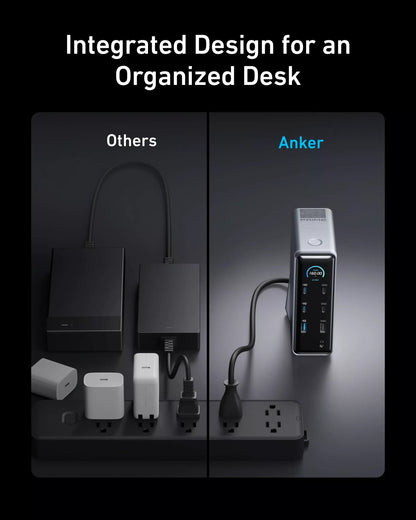 Multifunktions-Hub Anker Prime 737, 2 x USB-A 3.0 - 3 x USB-A - 5 x USB-C - 2 x HDMI - 1 x Klinkenstecker 3,5 mm - 1 x RJ45, Schwarz A83B63A1