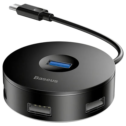 Baseus AirJoy USB-C-Hub, 3 x USB-A – 1 x USB-A 3.0, Schwarz CAHUB-G01