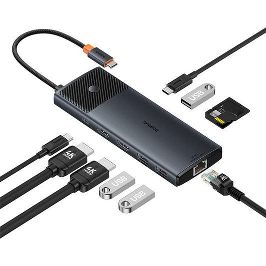 Baseus Gleam II USB-C Hub, 10in1, Black B0114200