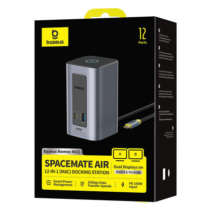 Multifunktions-Hub Baseus Nomos NU1 Air Spacemate, 12in1, Grau B0114400