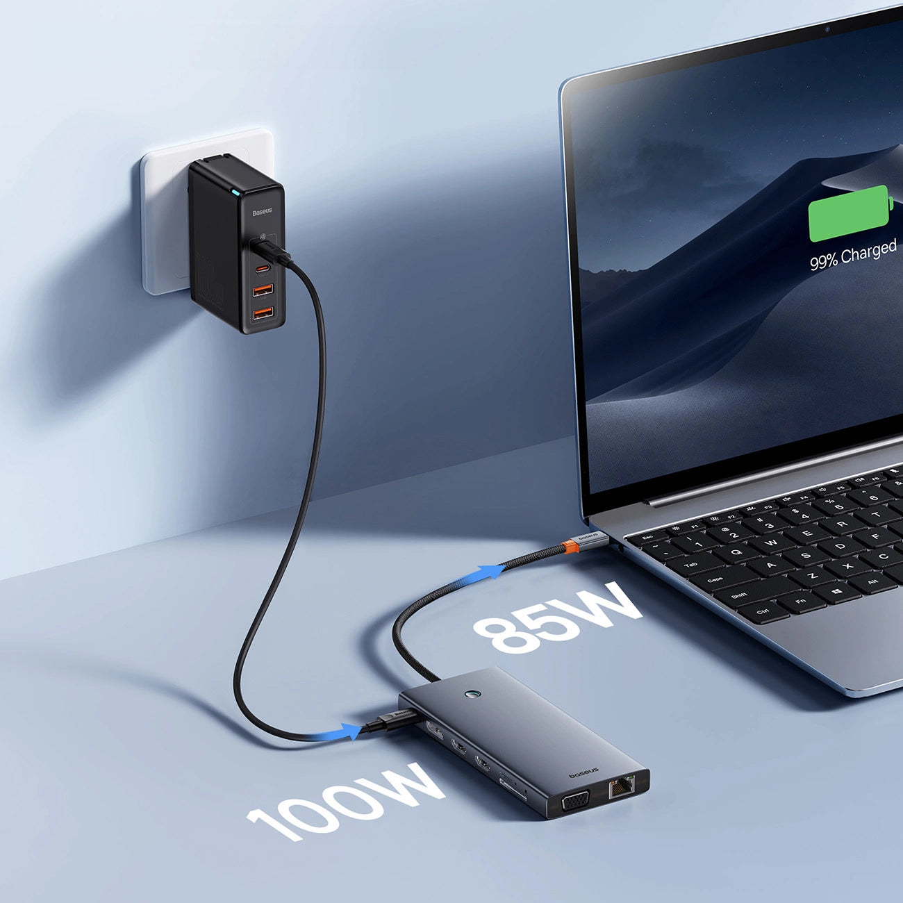 Hub USB-C Baseus PortalJoy-Serie, 13in1, Grau B00053002811-01 