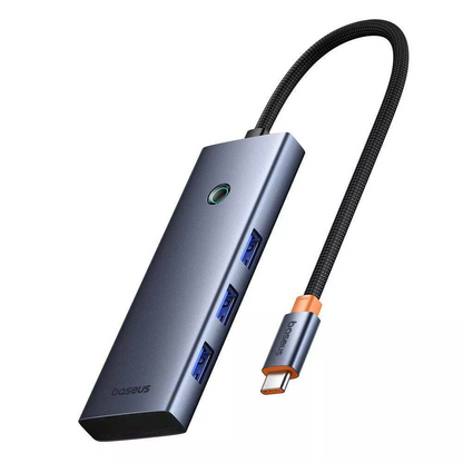 Hub USB-C Baseus UltraJoy, 3 x USB-A 3.0 - 1 x USB-C - 1 x HDMI - 1 x SD - 1 x microSD, Grau B00052803811-03