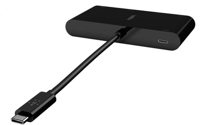 Belkin Connect USB-C Hub, 1 x USB-A 3.0 - 1 x USB-C - 1 x HDMI - 1 x VGA - 1 x RJ45, Black AVC004btBK