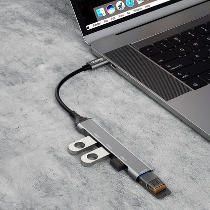 Dudao A16T USB-C-Hub, 3 x USB-A – 1 x USB-A 3.0, Schwarz