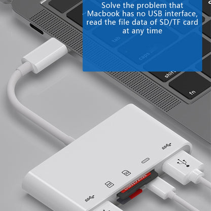 OEM USB-C-Hub NK-1032TC, 2 x USB-A – 1 x USB-C – 1 x SD – 1 x microSD, Weiß