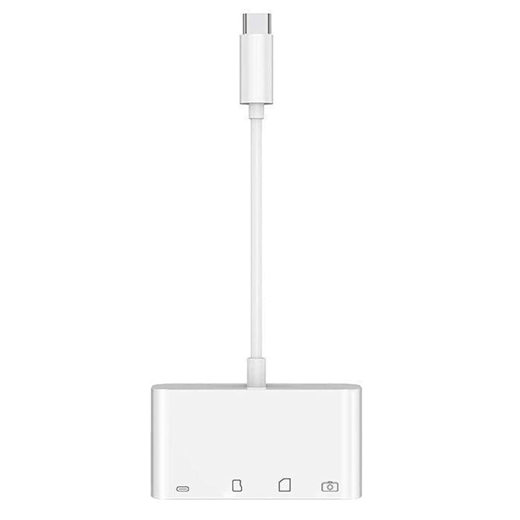 OEM USB-C-Hub NK108LTC, 1 x USB-A – 1 x USB-C – 1 x SD – 1 x microSD, Weiß