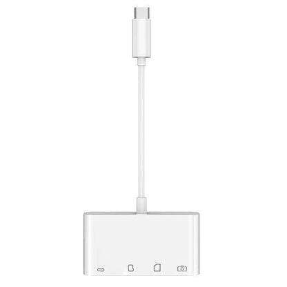 OEM USB-C-Hub NK108LTC, 1 x USB-A – 1 x USB-C – 1 x SD – 1 x microSD, Weiß