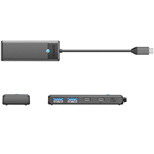 USB-C Hub Orico PAPW2AC-C3, 2 x USB-A 3.0 - 2 x USB-C, Schwarz