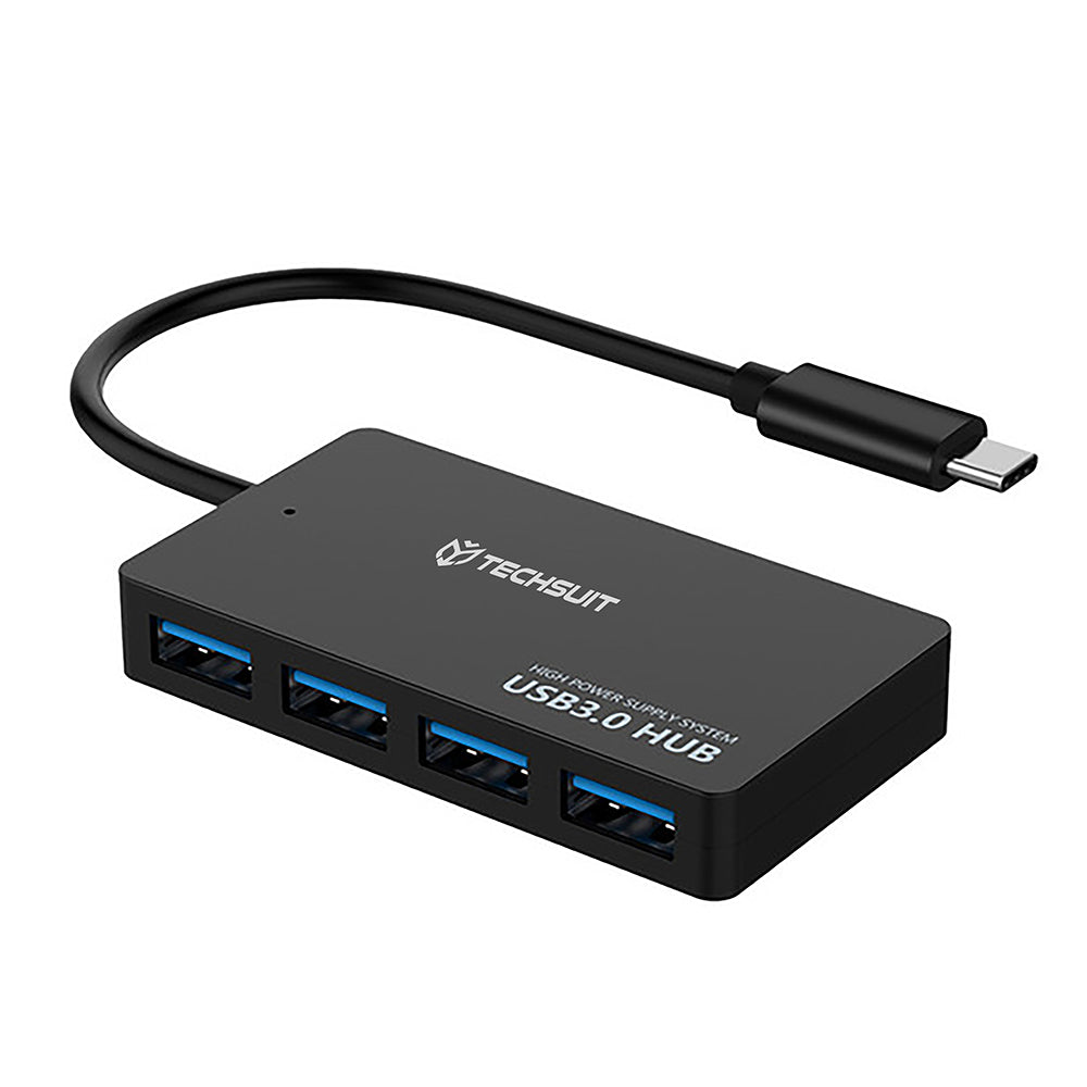 Hub USB-C Techsuit H16 QuantumNode, 4in1, Schwarz