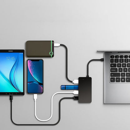 Hub USB-C Techsuit H16 QuantumNode, 4in1, Schwarz