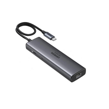Hub USB-C UGREEN CM512 (45000), 2 x USB-A 3.2 - 2 x USB-C - 1 X HDMI - 1 x RJ45, Grau
