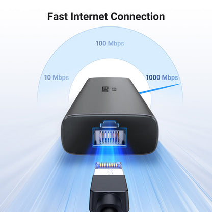 Hub USB-C UGREEN CM512 (45000), 2 x USB-A 3.2 - 2 x USB-C - 1 X HDMI - 1 x RJ45, Grau