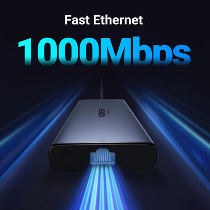 Hub USB-C UGREEN CM639 (45380), 2 x USB-A 3.2 - 3 x USB-C - 2 x HDMI - 1 x RJ45 - 1 x SD - 1 x microSD, Grau