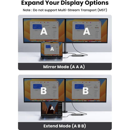 Hub USB-C UGREEN CM639 (45520), 2 x USB-A 3.2 - 3 x USB-C - 1 x HDMI - 1 x VGA - 1 x Klinkenstecker 3.5mm - 1 x RJ45 - 1 x SD - 1 x microSD, Grau