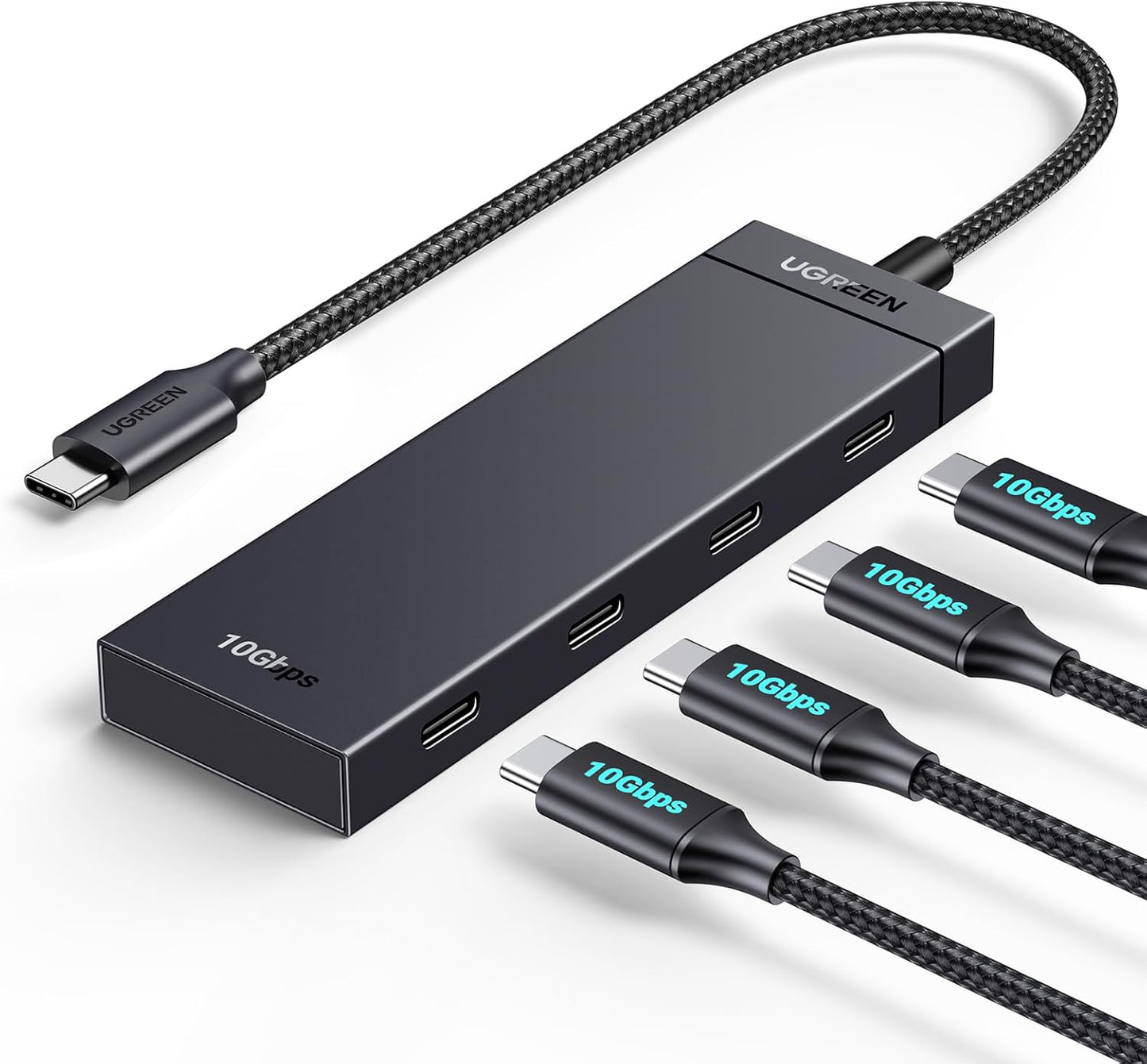 USB-C Hub UGREEN CM806, 4 x USB-C, 0.5m, Schwarz