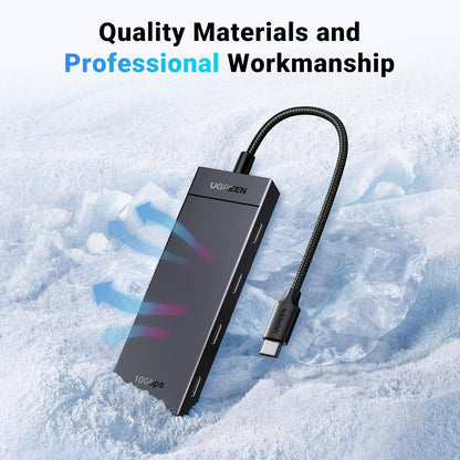 USB-C Hub UGREEN CM806, 4 x USB-C, 0.5m, Schwarz