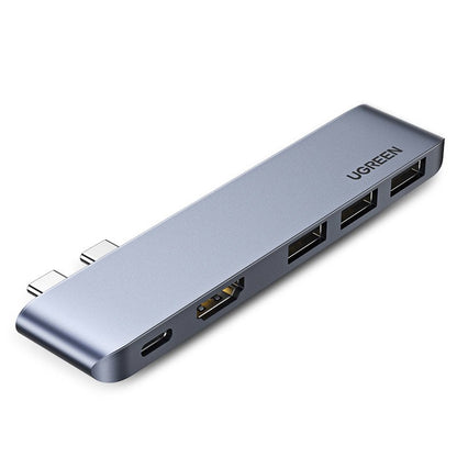 UGREEN USB-C Hub for Apple MacBook Pro / Air Series, 3 x USB-A 3.0 - 1 x USB-C - 1 x HDMI, Gray