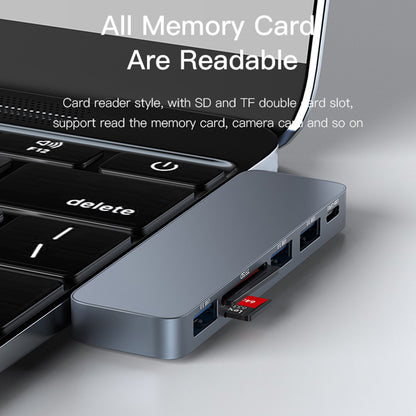USB-C Hub Yesido HB10 für Apple MacBook Pro / Air, 6in1, Grau